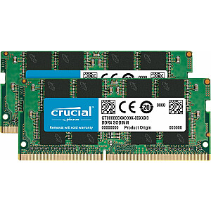 Svarbi SODIMM DDR4 32GB 3200MHz CL22 nešiojamojo kompiuterio atmintis (CT2K16G4SFRA32A)