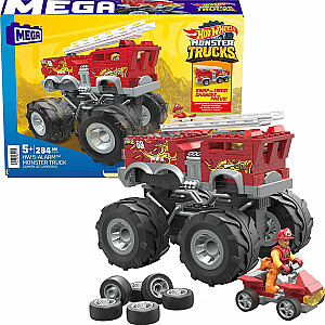 Mattel Bricks Guard MEGA BLOKS Hot Wheel Monster Trucks 5-Alarm + Buggy ATV Сборный автомобильный набор кубиков HHD19 p4 MATTEL