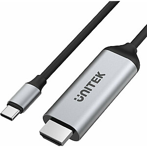 Unitek USB-C į HDMI laidas 1,8 m, sidabrinis (V1423A)