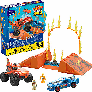Mattel Mega Hot Wheels Monster Trucks Tiger Shark Kaskaderski skok HKF88