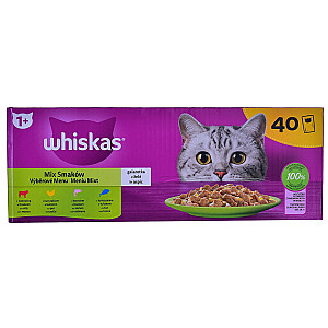 WHISKAS Микс вкусов в желе для кошек 40х85г