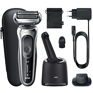 Braun Shaver 71-S7200cc	 Operating time (max) 50 min, Wet & Dry, Silver/Black