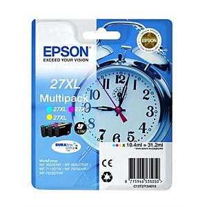 Epson Cartridge Multipack T2715 rašalo kasetė, 1 x žydra, 1 x rausvai raudona ir 1 x geltona kasetė