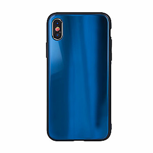 iLike Apple iPhone XR Aurora Стеклянный чехол Темно-синий