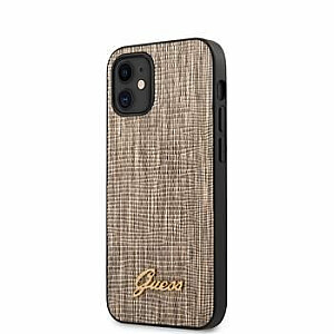 Guess Apple iPhone 12 mini 5.4'' Lizard Cover Gold