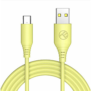 Tellur  Silicone USB to Type-C cable 3A, 1m, yellow