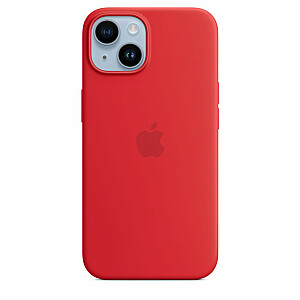 Силиконовый чехол для Apple 14 с красным MagSafe