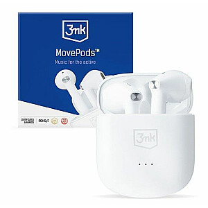3MK MovePods 6,5 часов Bluetooth 5.3 Белый