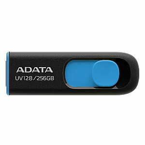 НАКОПИТЕЛЬ ПАМЯТИ ADATA FLASH USB3 256GB/BLK/BLUE AUV128-256G-RBE