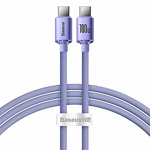 Baseus  CABLE USB-C TO USB-C 1.2M 100W/PURPLE CAJY000605