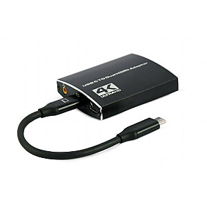 Gembird A-CM-HDMIF2-01 Переходник USB-C на двойной HDMI, 4K 60 Гц, черный