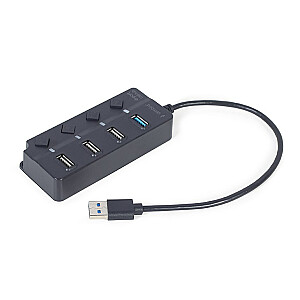 Gembird UHB-U3P1U2P3P-01 4 prievadų USB šakotuvas (1 x USB 3.1 + 3 x USB 2.0)