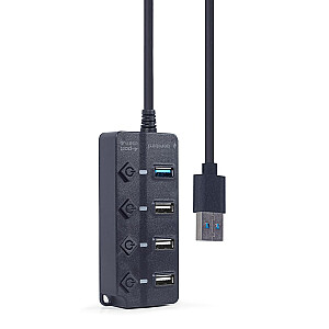 Gembird UHB-U3P1U2P3P-01 4 prievadų USB šakotuvas (1 x USB 3.1 + 3 x USB 2.0)