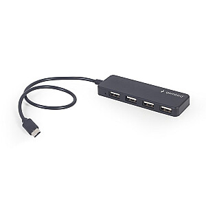 Gembird UHB-CM-U2P4-01 4 prievadų USB tipo C šakotuvas, juodas