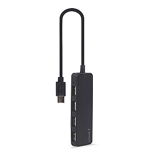 Gembird UHB-CM-U2P4-01 4 prievadų USB tipo C šakotuvas, juodas