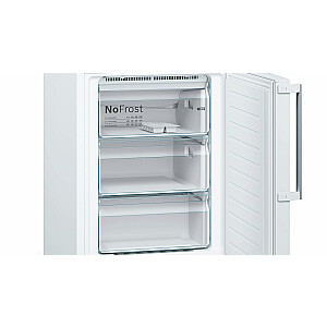 Холодильник с морозильной камерой Bosch Serie 4 KGN39VWEQ Отдельностоящий 368 L E Белый