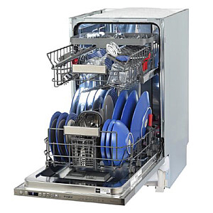 WHIRLPOOL Built-In Dishwasher WSIO3T223PCEX, Energy class E ( old A++), 45 cm, Powerclean PRO, Third basket, 7 programs
