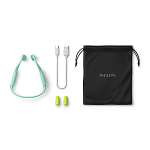 Philips Kids беспроводные наушники с открытым ухом TAK4607GR/00, костная проводимость, IPX5, зеленые