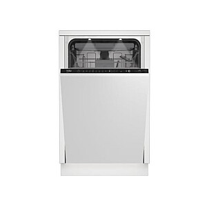 BEKO Встраиваемая посудомоечная машина BDIS38120Q, Класс энергопотребления E, Ширина 45 см, Aqualntense, 8 программ, 3-й ящик, Led Spot