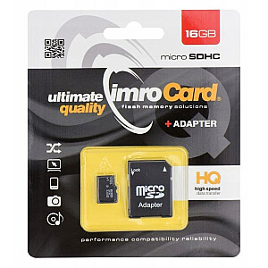 Карта памяти IMRO 4/16G ADP 16 ГБ MicroSDHC Class 4