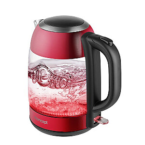 Электрический чайник Concept RK4081 1,7 л 2200 Вт Черный, Красный, Нержавеющая сталь, Прозрачный