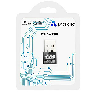 Belaidis adapteris Wi-Fi Izoxis 1200 Mbps (2,4 GHz | 5 GHz | USB 3.0, IEEE 802.11b|g|n|a|ac)