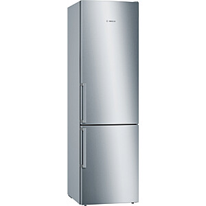 Bosch Refrigerator KGE398IBP Series 6 Energy efficiency class B, Free standing, Combi, Height 201 cm, Fridge net capacity 249 L, Freezer net capacity 94 L, 38 dB, Inox