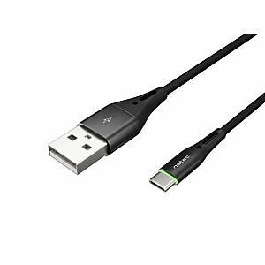 USB laidas Natec USB-A - USB-C 1 m Black (NKA-1957)