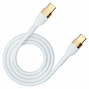 3MK USB kabelis USB-C į USB-C 2 m baltas (išparduota)