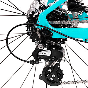 Moteriškas kalnų dviratis Rock Machine Catherine 10-29 Mėlyna/rožinė (Rato dydis: 29 Rėmo dydis: M)
