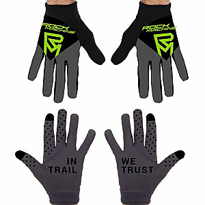 Вело перчатки Rock Machine Race, черный/зелёный, размер XXL