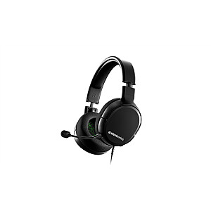 SteelSeries žaidimų ausinės, skirtos Xbox Series X Arctis 1 Over Ear, Integruotas mikrofonas, Juoda, Triukšmo slopinimas