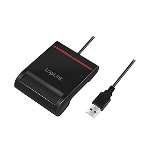 Logilink USB 2.0 kortelių skaitytuvas, skirtas smart ID CR0047 Black