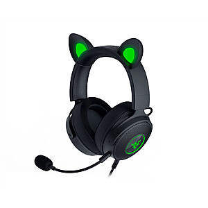 Razer Wired, Over-Ear, juoda, žaidimų ausinės, Kraken V2 Pro, Kitty Edition