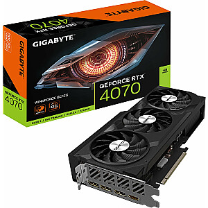 Vaizdo plokštė Gigabyte GeForce RTX 4070 WindForce OC 12GB GDDR6X (GV-N4070WF3OC-12GD)