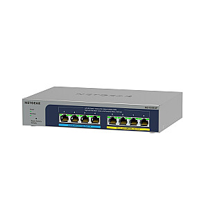 NETGEAR 8-портовый коммутатор Ultra60 PoE++ Multi-Gigabit (2,5G) Ethernet Plus Управляемый коммутатор L2/L3 2,5G Ethernet (100/1000/2500) Power over Ethernet (PoE), серый