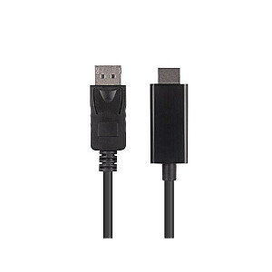 Lanberg CA-DPHD-11CC-0018-BK DisplayPort HDMI kabelio adapteris juodas