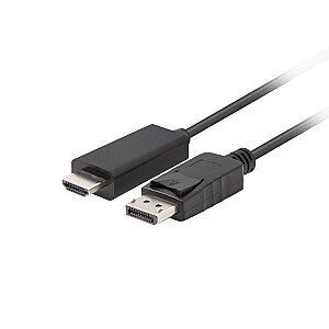 Lanberg CA-DPHD-11CC-0030-BK DisplayPort HDMI kabelio adapteris juodas