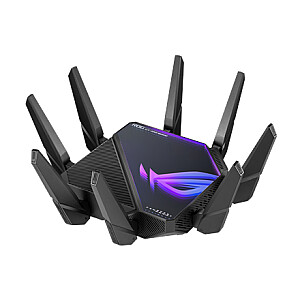 Asus Wifi 6 802.11ax Quad-band Gigabit Gaming Router ROG GT-AXE16000 Rapture 802.11ax, 1148+4804+4804+48004 Mbit/s, 10/100/1000 Mbit/s, 4 LAN MU R Ethernet -MiMO Taip, nėra mobiliojo plačiajuosčio ryšio, antenos tipas išorinis / vidinis, 1xUSB 3.2, 1x US