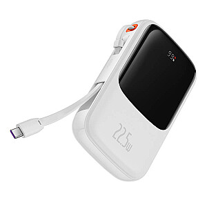 Powerbank Baseus Qpow PRO with cable, 10000mAh, 22.5W (White)