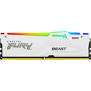 Kingston Fury Beast RGB 16 GB, DDR5, kompiuteris / serveris, registracijos numeris, ECC Nr.