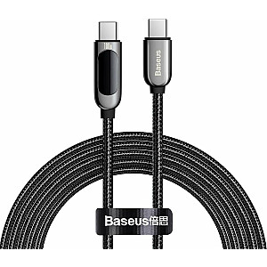 „Baseus“ USB-C–USB-C laidas, 2 m juodas (BSU2997BLK)