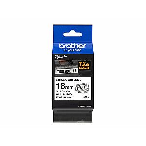 Brother  TZe-S241 Strong Adhesive Laminated Tape Black on White, TZe, 8 m, 1.8 cm