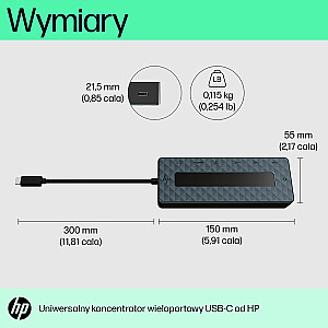 Универсальный многопортовый концентратор HP USB-C