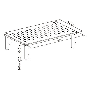 Gembird MS-TABLE-01 крепление/подставка для монитора Black Desk