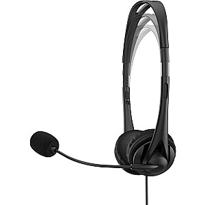 HP USB laidinės stereofoninės ausinės G2 su galvos apdangalu biuro / skambučių centru – juodos spalvos