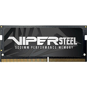 Nešiojamojo kompiuterio atmintis Patriot Viper Steel, SODIMM, DDR4, 16 GB, 3200 MHz, CL18 (PVS416G320C8S)