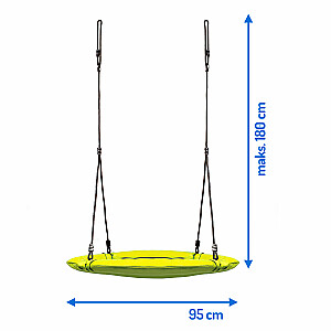 Sūpynės lizdui Swingo XXL geltonos 95 cm