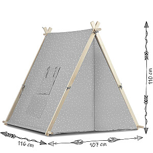 Палатка-домик детская с лампой Нукидо - серая