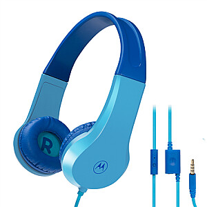 Motorola Kids laidinės ausinės Moto JR200 Integruotas mikrofonas, ant ausies, 3,5 mm kištukas, mėlynas